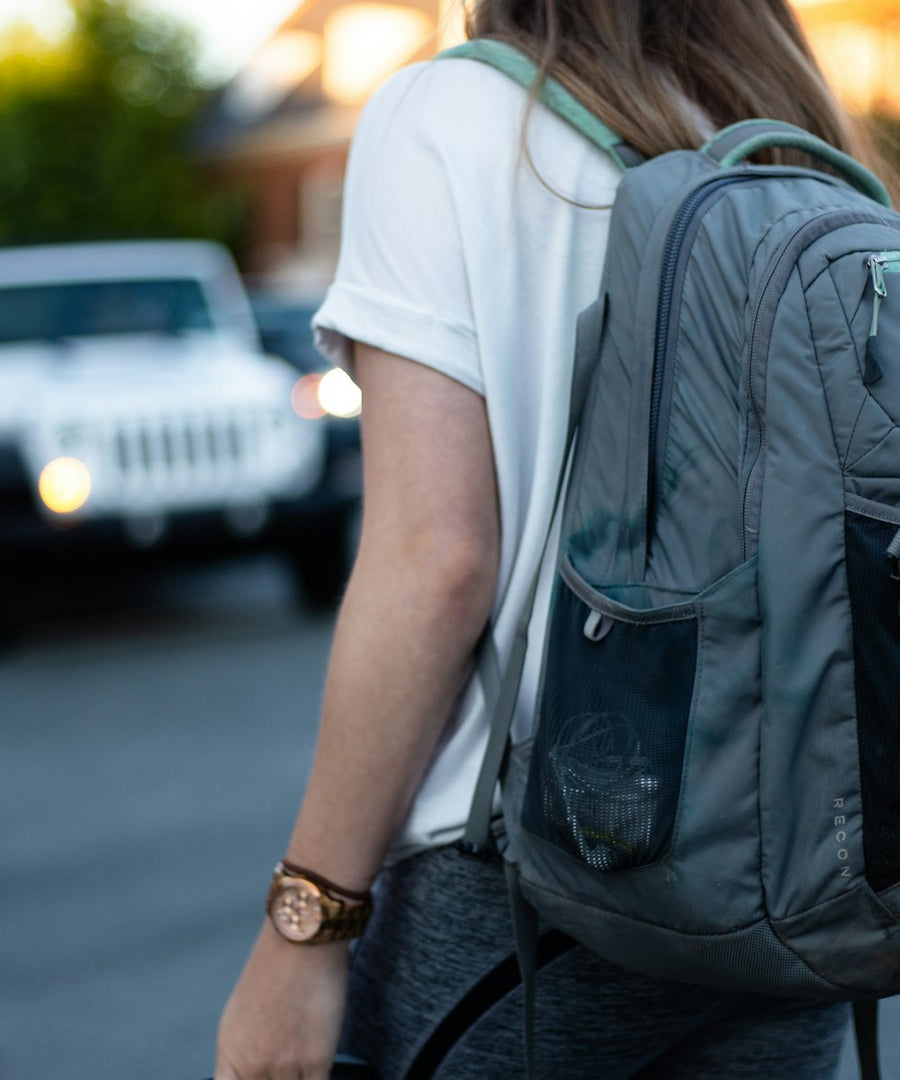 Student travelling with luggage